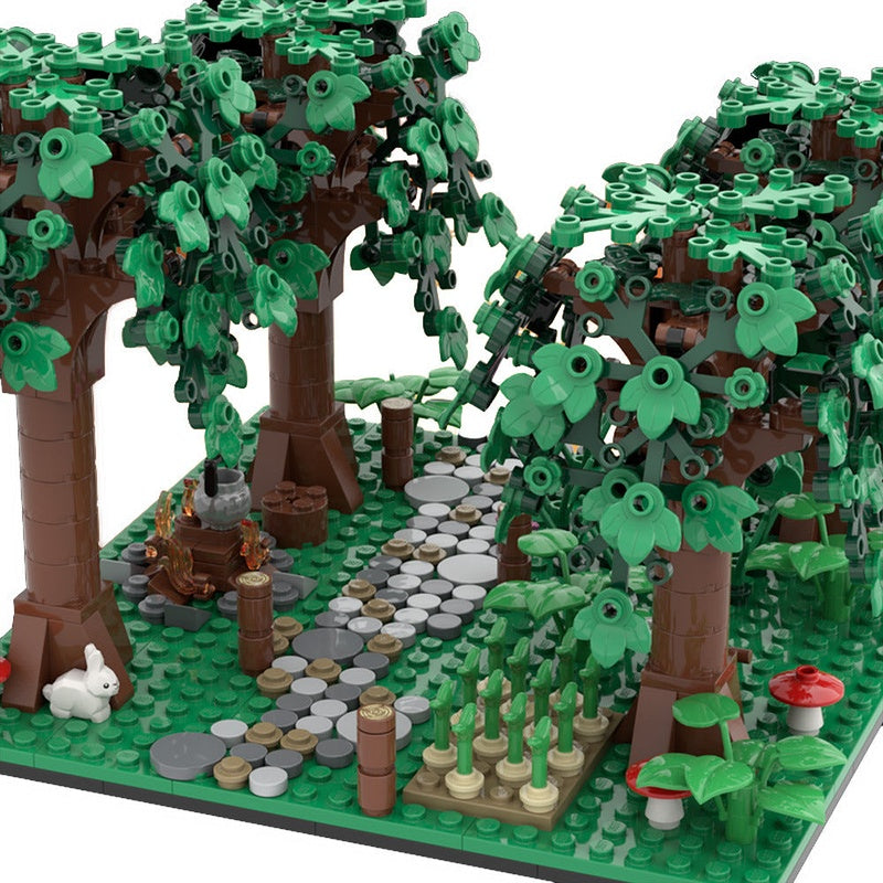 Medieval Forest MOC Building Kit | Fantasy Woodland Diorama - 2