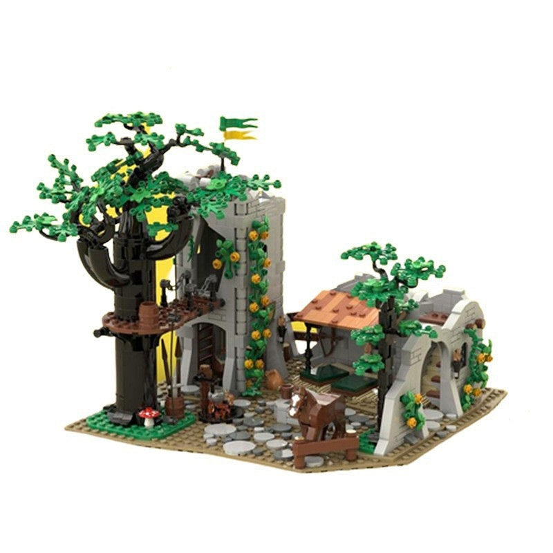 Medieval Forest Outlaw Tower Camp MOC Fantasy Architecture Building Kit - 1