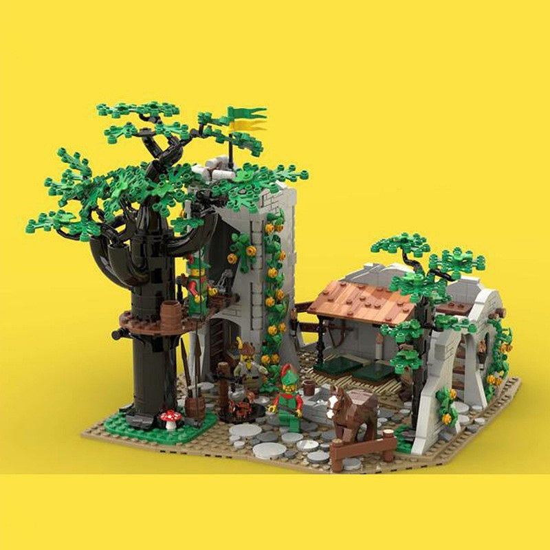 Medieval Forest Outlaw Tower Camp MOC Fantasy Architecture Building Kit - 2