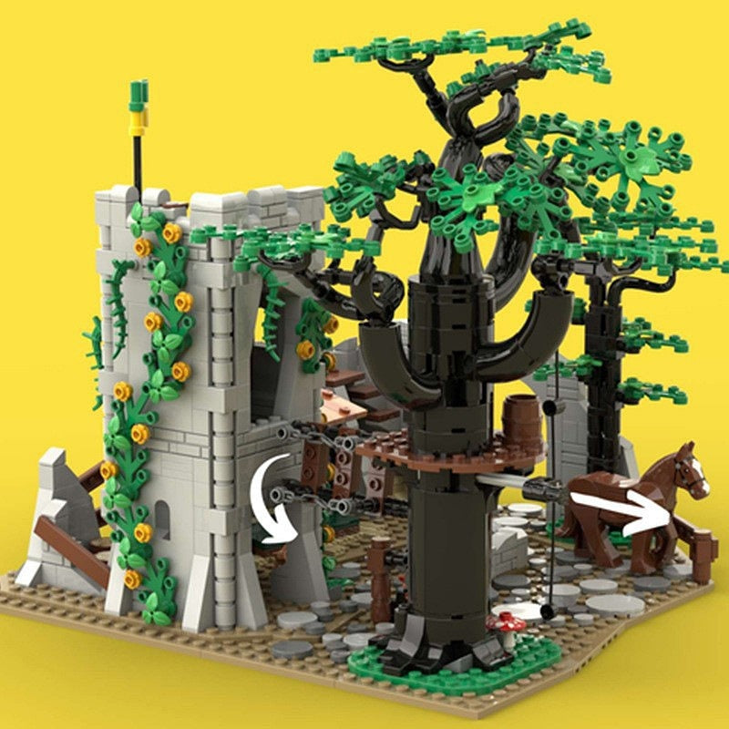 Medieval Forest Outlaw Tower Camp MOC Fantasy Architecture Building Kit - 3