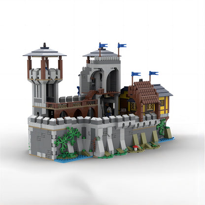 Medieval Fortress Outpost MOC Drawbridge Castle Building Kit - 3