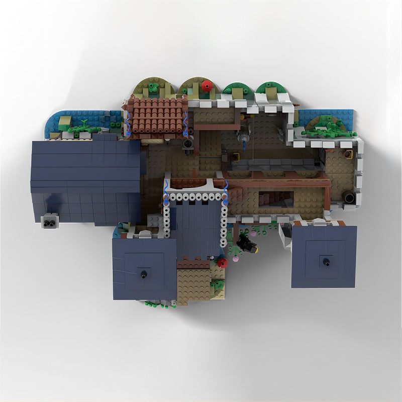 Medieval Fortress Outpost MOC Drawbridge Castle Building Kit - 4