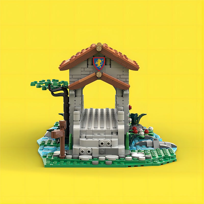 Medieval Gate Bridge MOC Fortified River Crossing Building Kit - 2