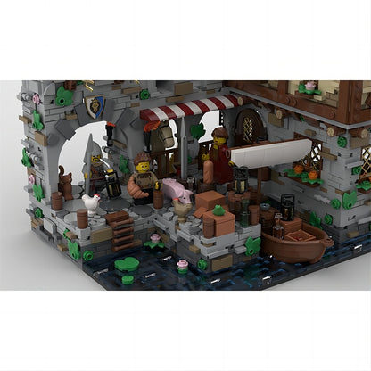 Medieval Harbor MOC Castle Quay Architecture Building Kit - 2