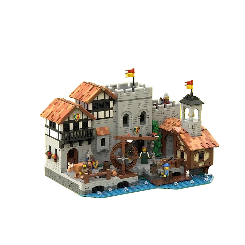 Medieval Harbor MOC Fortified Trading Port Building Kit - 1