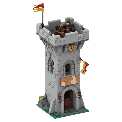 Medieval Heraldic Outpost Tower MOC Building Kit - 1