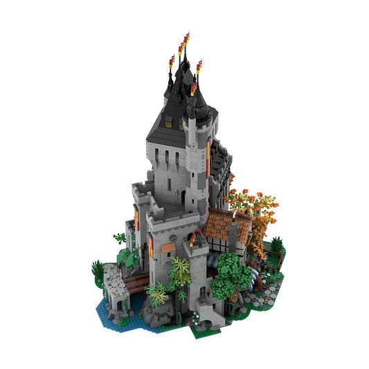 Medieval High Tower MOC Building Kit | Historic Castle Architecture Model - 1