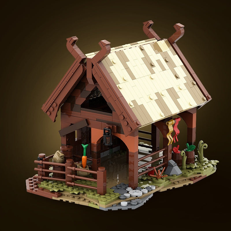Medieval Horse Clan Stable Building Kit | LEGO-Compatible MOC - 1