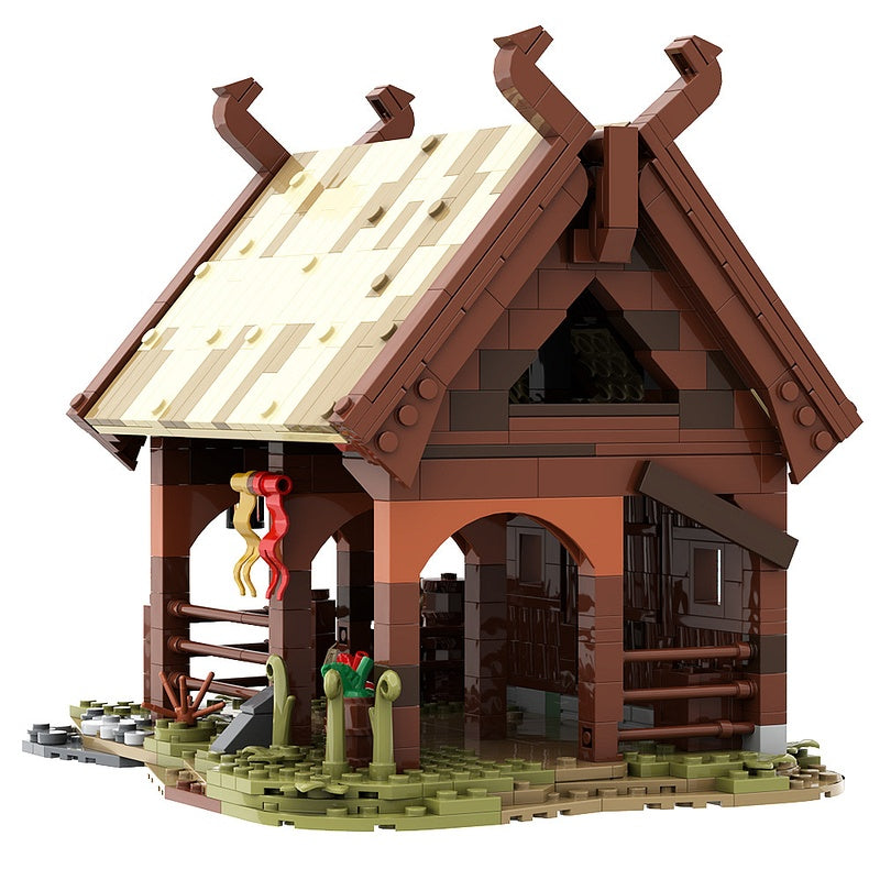 Medieval Horse Clan Stable Building Kit | LEGO-Compatible MOC - 3