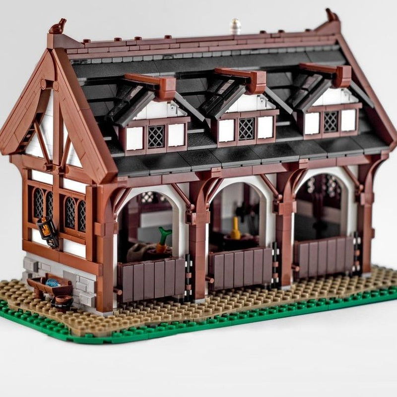 Medieval Horse Stable Village Architecture MOC Building Kit - 1