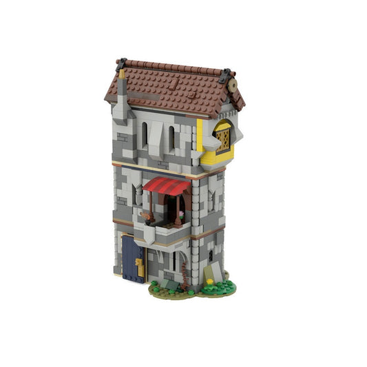 Medieval House MOC Building Kit | Historic Village Architecture Model - 1