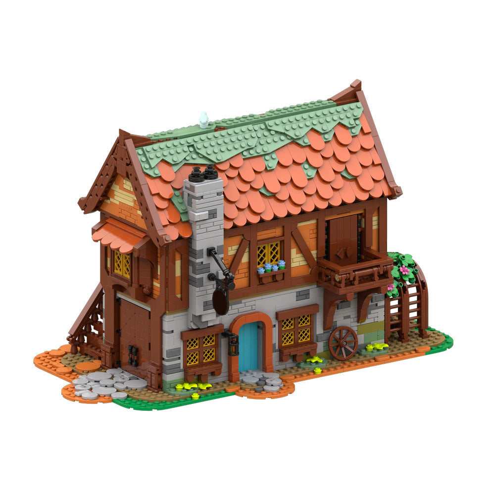 Medieval Joiner's Workshop Building Kit | Compatible MOC - 1