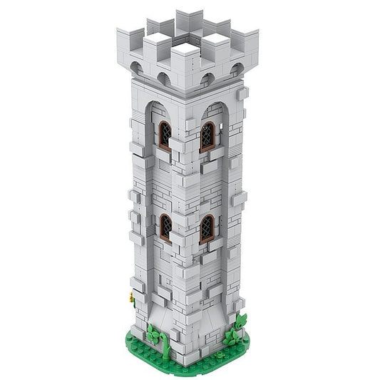 Medieval Lion Knight Watch Tower MOC Building Kit | Castle Architecture - 1