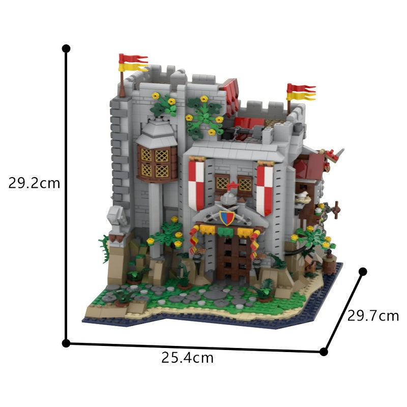 Medieval Lion Knights Gatekeeper Tower Building Kit | LEGO-Compatible MOC - 2