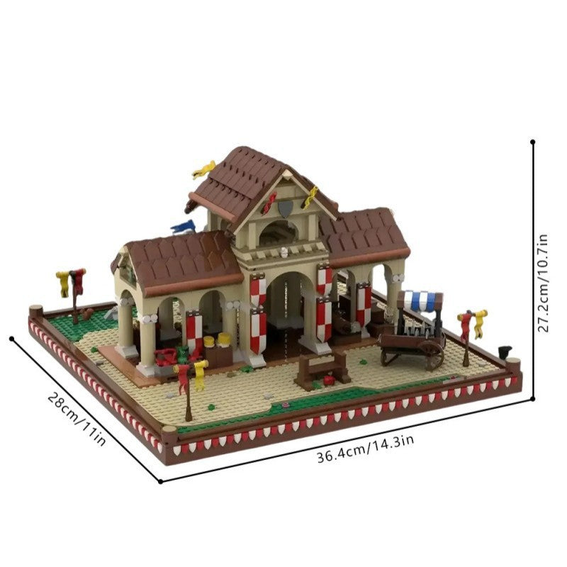 Medieval Market Hall Building Kit | Compatible MOC - 3