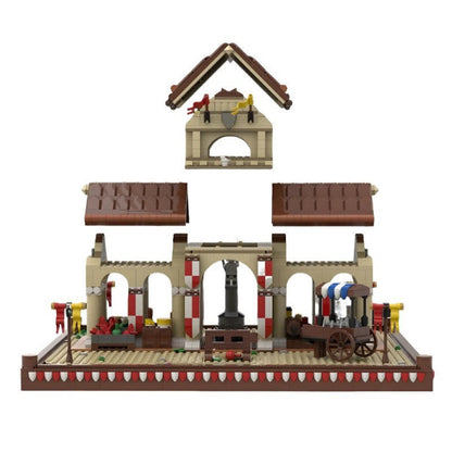 Medieval Market Hall Building Kit | Compatible MOC - 4