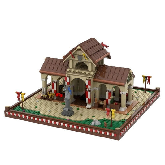 Medieval Market Hall Building Kit | LEGO-Compatible MOC - 1