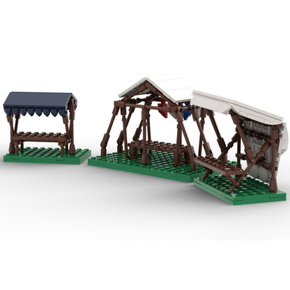 Medieval Market Stalls Building Kit | Compatible MOC - 1