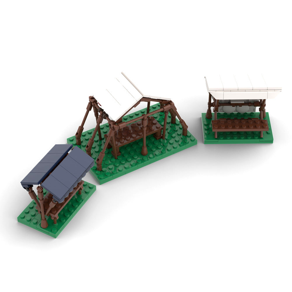 Medieval Market Stalls Building Kit | Compatible MOC - 3