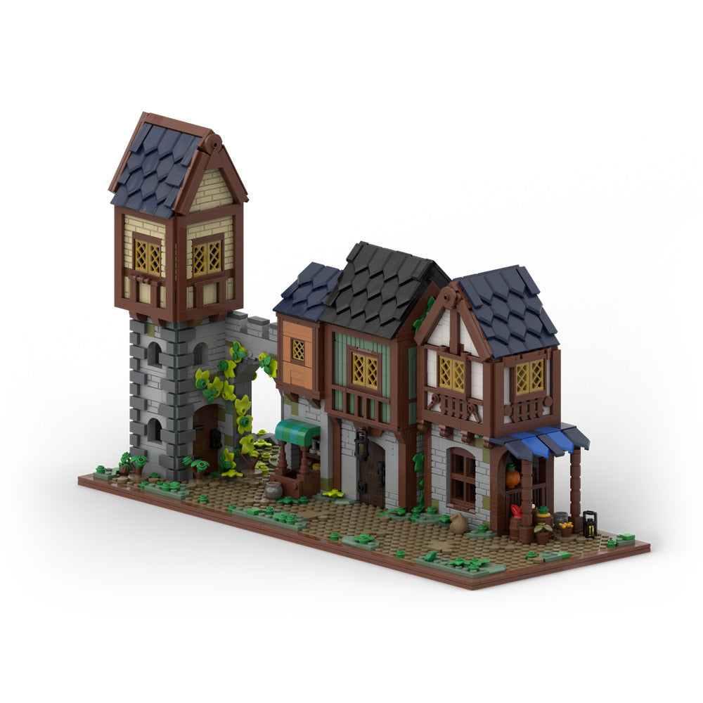 Medieval Market Street Building Kit | Compatible MOC - 1