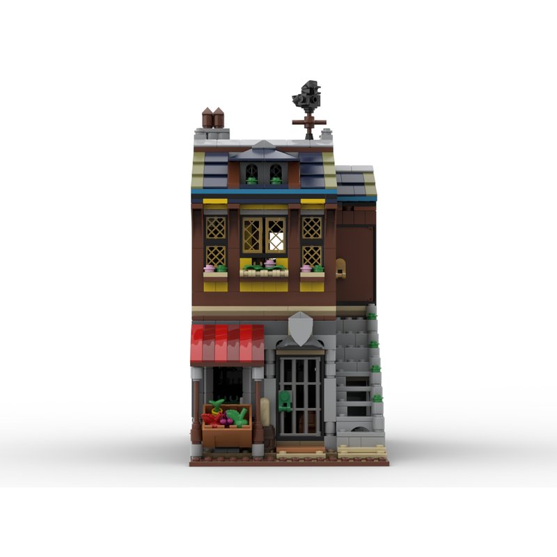 Medieval Merchant's House Building Kit | Compatible MOC - 3