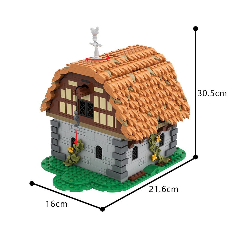 Medieval Mill Village Raid Building Kit | LEGO-Compatible MOC - 4
