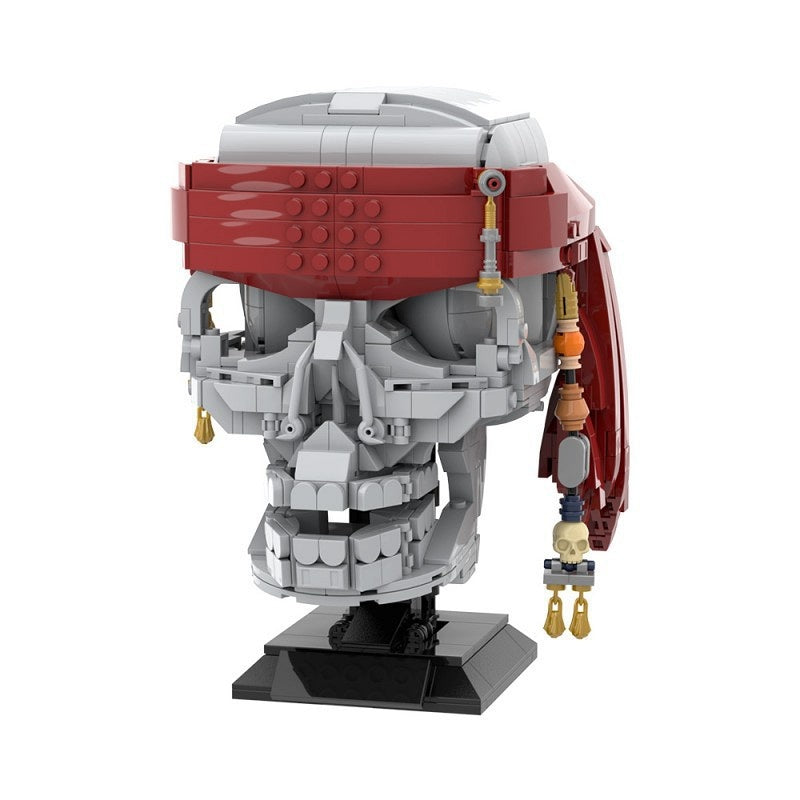Medieval Pirate Skull MOC Building Kit | Nautical Skeleton Display Model - 4