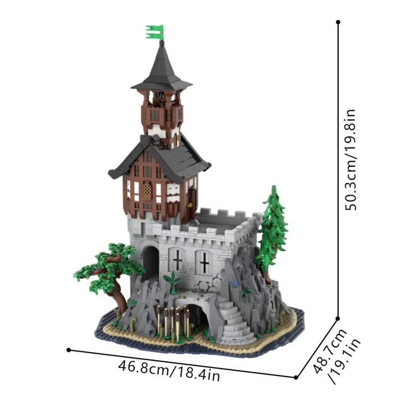 Medieval Rock Tower Building Kit | LEGO-Compatible MOC - 3