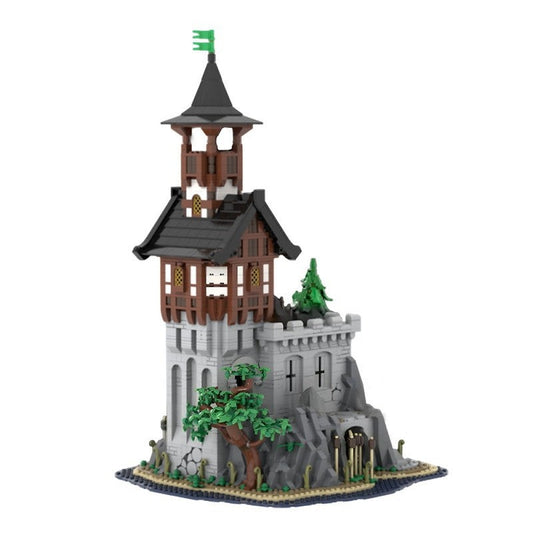 Medieval Rock Tower MOC Architecture Building Kit - 1