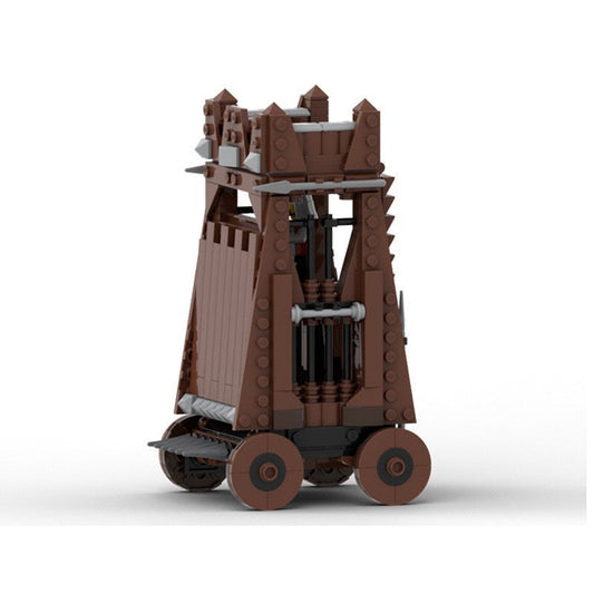Medieval Siege Tower MOC Building Kit | Castle Assault Architecture Model - 1