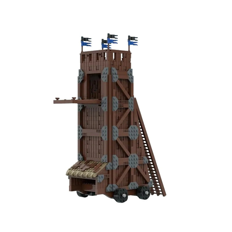 Medieval Siege Tower MOC Building Kit | Castle Assault Architecture Model - 9