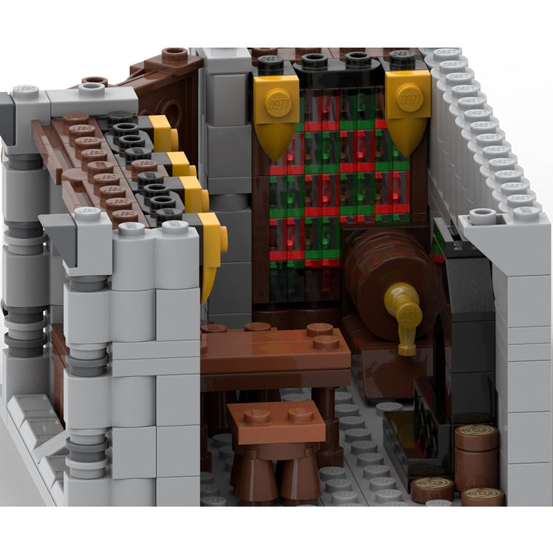 Medieval Tavern MOC Building Kit | Historic Inn Architecture Model - 2
