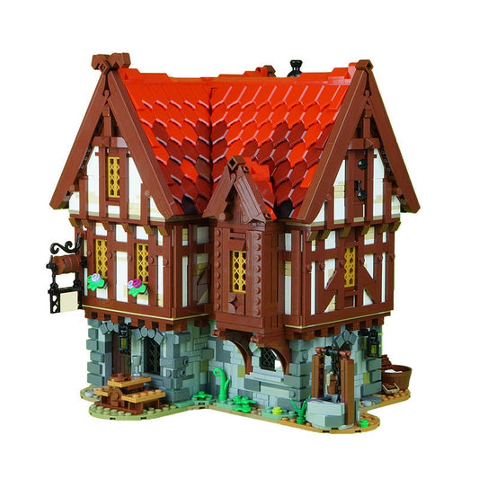 Medieval Tavern MOC Building Kit | Historic Village Inn Architecture - 1