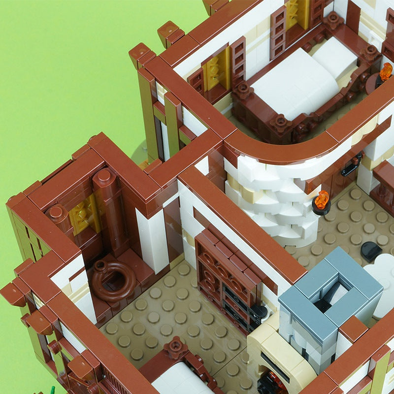 Medieval Tavern MOC Building Kit | Historic Village Inn Architecture - 6