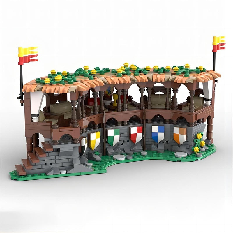 Medieval Tournament Grandstand MOC Noble Gallery Building Kit - 1
