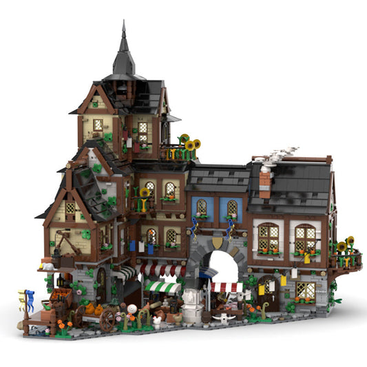 Medieval Town Centre Building Kit | LEGO-Compatible MOC - 1