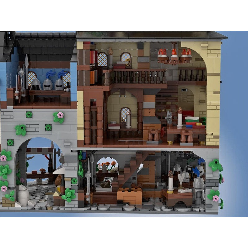 Medieval Town Centre MOC Building Kit | Historic Village Architecture - 3