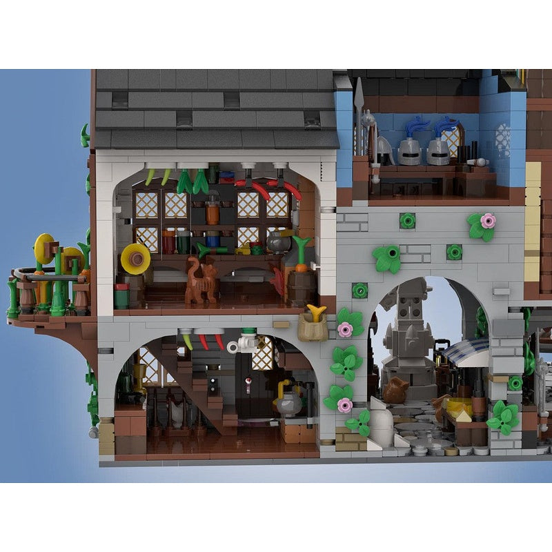 Medieval Town Centre MOC Building Kit | Historic Village Architecture - 6