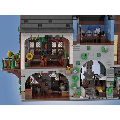 Medieval Town Centre MOC Building Kit | Historic Village Architecture - 6