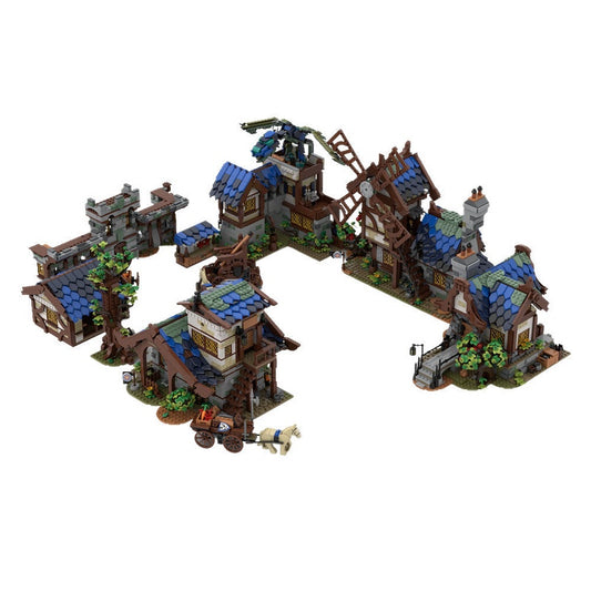 Medieval Town MOC Building Kit | Historic Village Architecture Bundle - 1