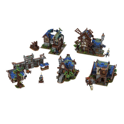 Medieval Town MOC Building Kit | Historic Village Architecture Bundle - 3
