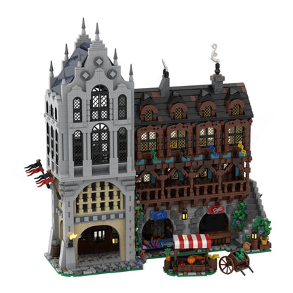 Medieval Town Square Building Kit | LEGO-Compatible MOC - 1