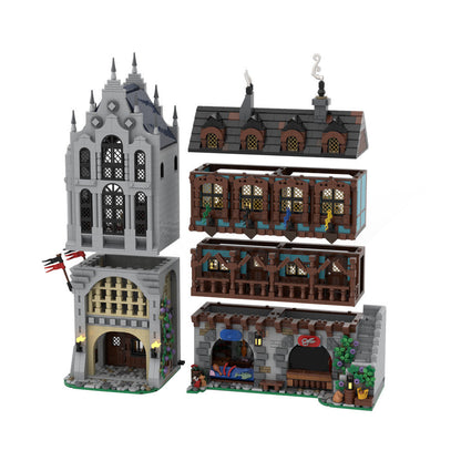 Medieval Town Square Building Kit | LEGO-Compatible MOC - 4