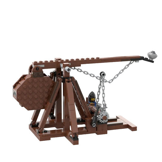 Medieval Trebuchet MOC Building Kit | Historic Siege Machine Model - 1
