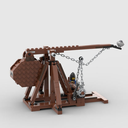 Medieval Trebuchet MOC Building Kit | Historic Siege Machine Model - 2