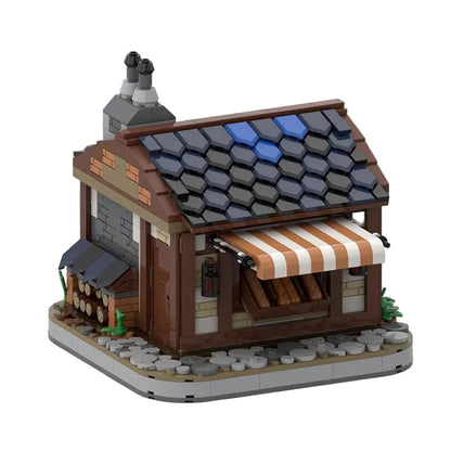 Medieval Village Bakery MOC Historic Shop Building Kit - 1