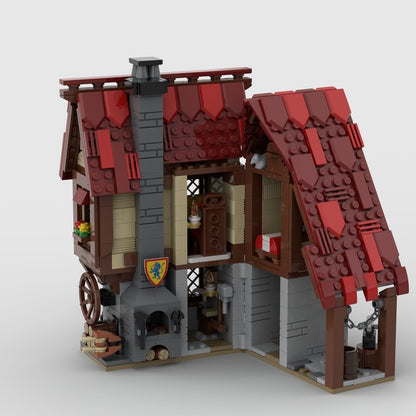 Medieval Village Blacksmith MOC Building Kit | Forge Workshop - 4