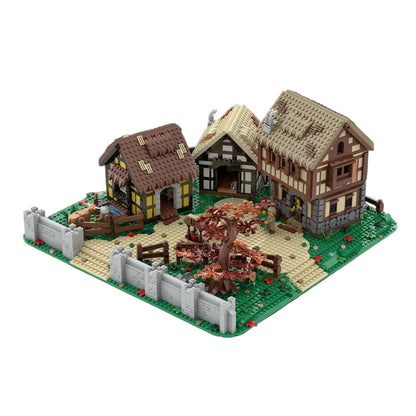 Medieval Village Houses Diorama MOC Building Kit - 1