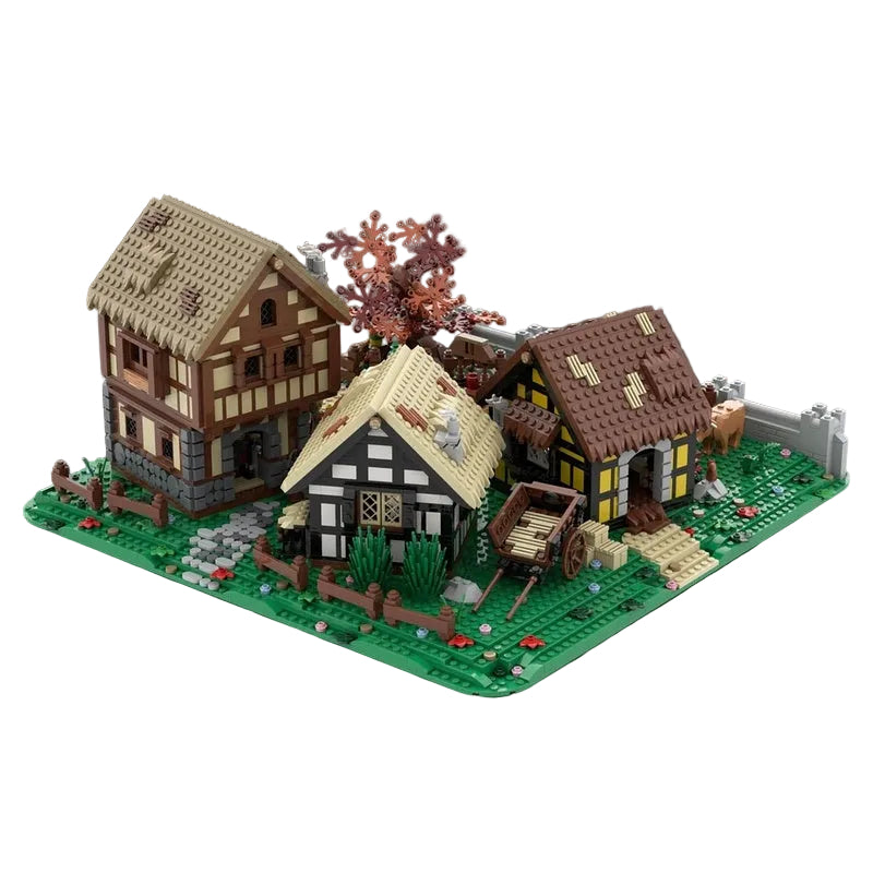 Medieval Village Houses Diorama MOC Building Kit - 2