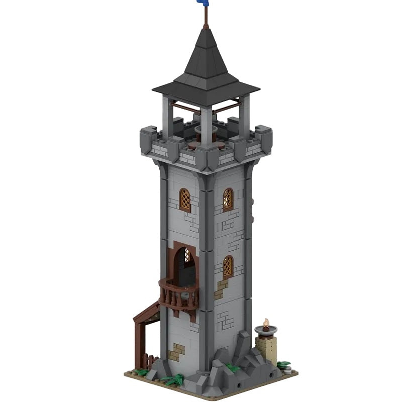 Medieval Watchtower MOC Building Kit | Castle Tower Architecture Model - 4
